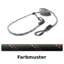 easy-long Hundeleine TWIST Ø9mm - 2,5m - schwarz mit roter und pinker Linie